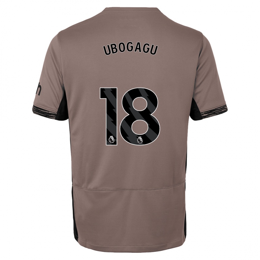 Niño Camiseta Chioma Ubogagu #18 Beige Obscuro Equipación Tercera 2023/24 La Camisa Perú