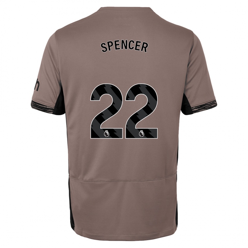 Niño Camiseta Rebecca Spencer #22 Beige Obscuro Equipación Tercera 2023/24 La Camisa Perú