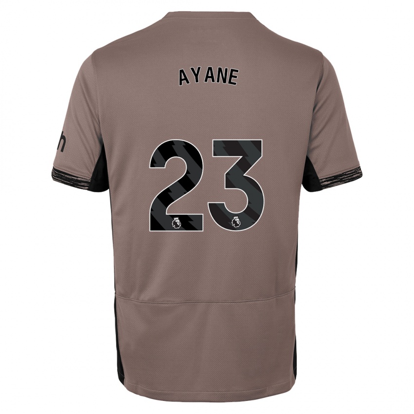 Niño Camiseta Rosella Ayane #23 Beige Obscuro Equipación Tercera 2023/24 La Camisa Perú