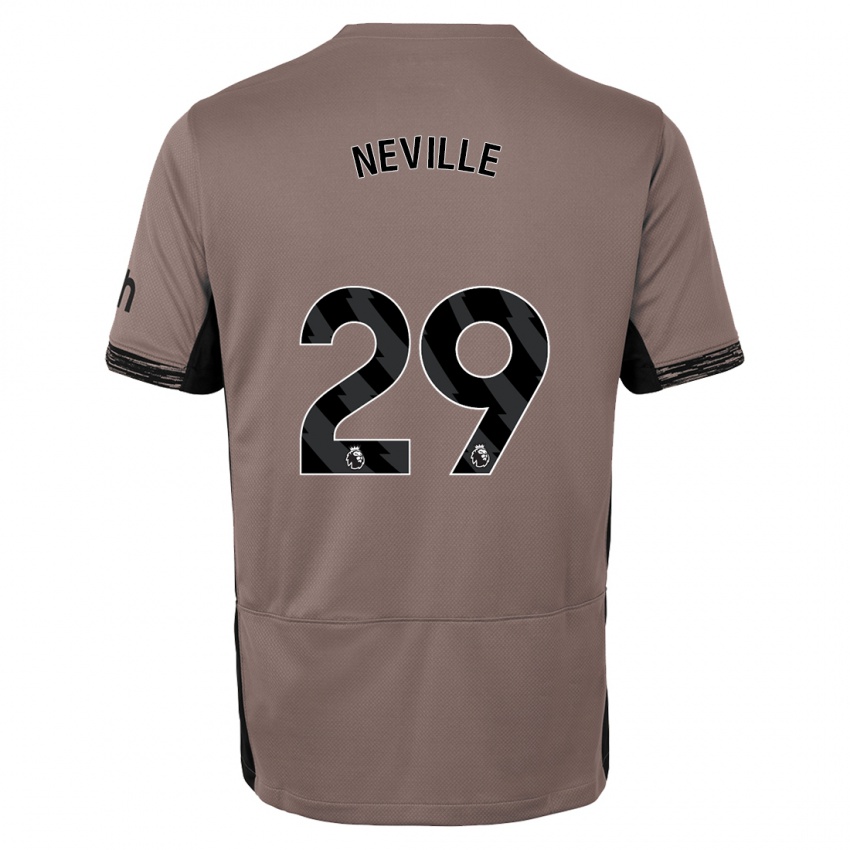 Niño Camiseta Ashleigh Neville #29 Beige Obscuro Equipación Tercera 2023/24 La Camisa Perú