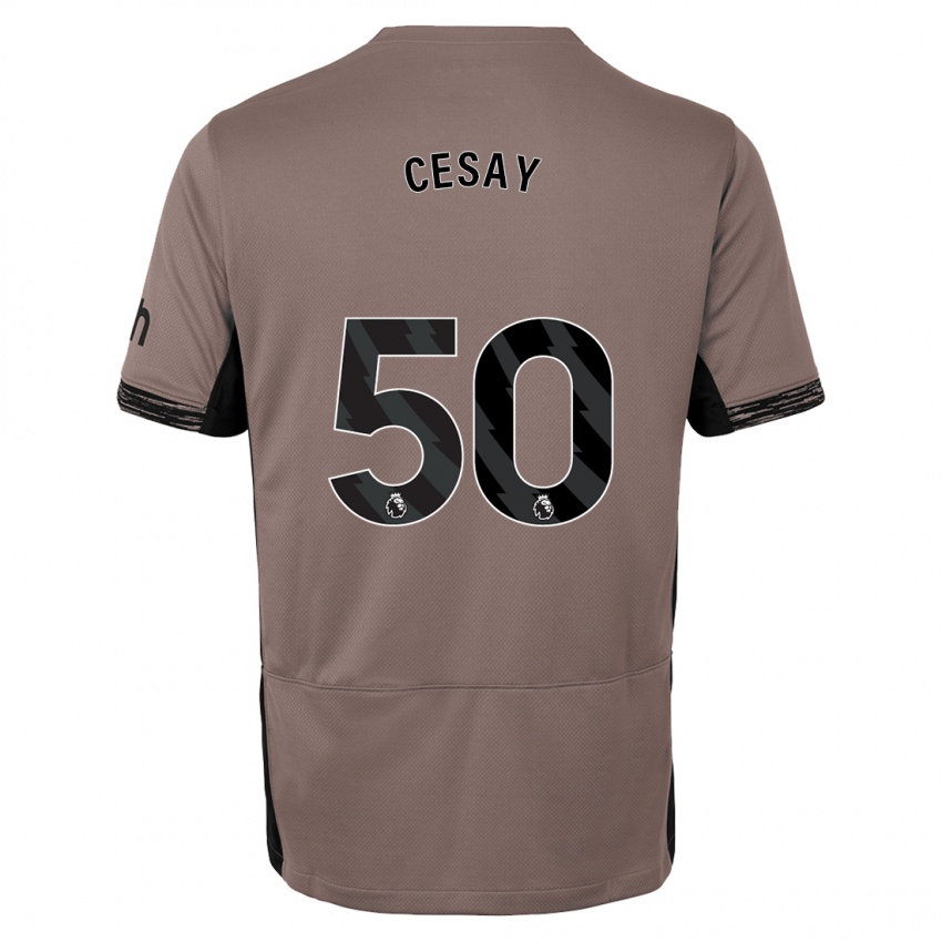 Niño Camiseta Kallum Cesay #50 Beige Obscuro Equipación Tercera 2023/24 La Camisa Perú