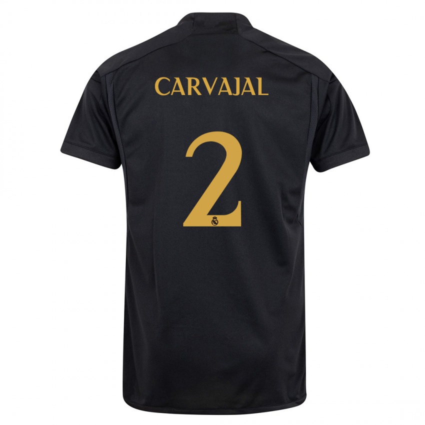 Niño Camiseta Daniel Carvajal #2 Negro Equipación Tercera 2023/24 La Camisa Perú