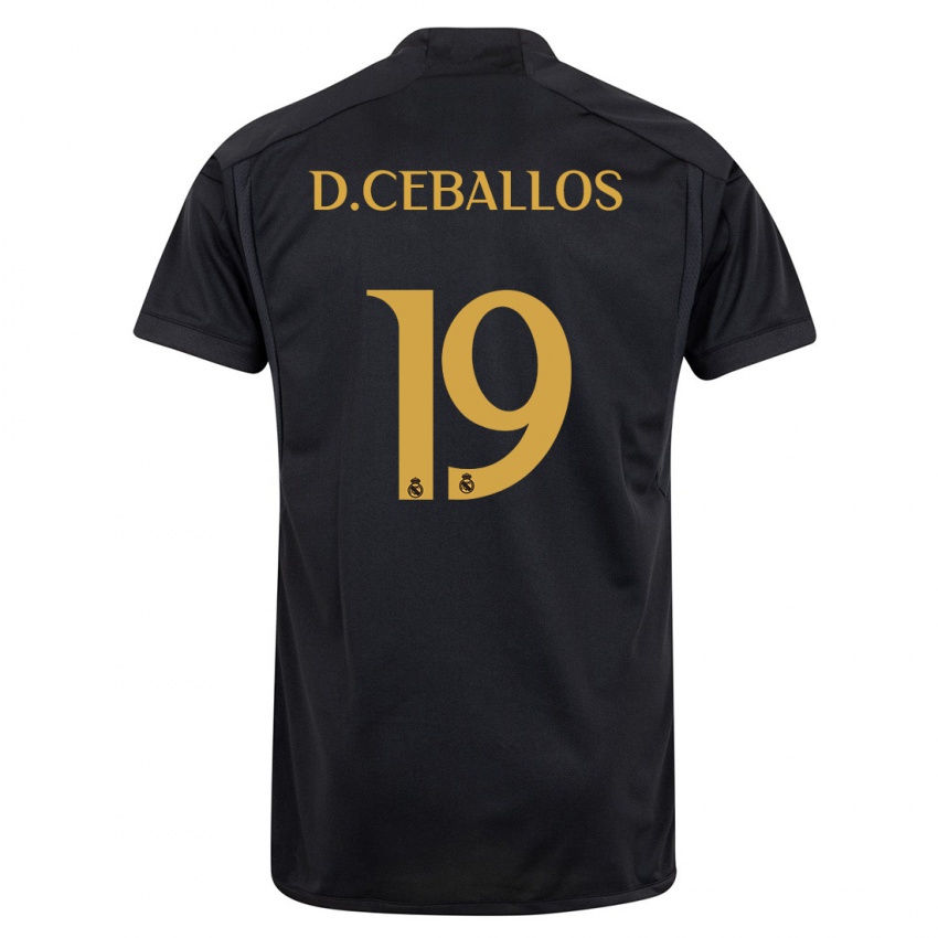 Niño Camiseta Dani Ceballos #19 Negro Equipación Tercera 2023/24 La Camisa Perú