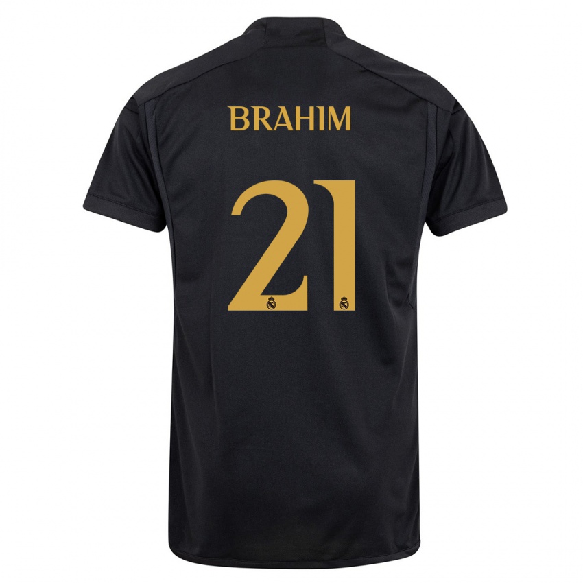 Niño Camiseta Brahim Diaz #21 Negro Equipación Tercera 2023/24 La Camisa Perú