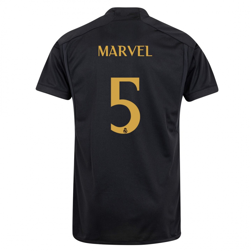 Niño Camiseta Marvel #5 Negro Equipación Tercera 2023/24 La Camisa Perú