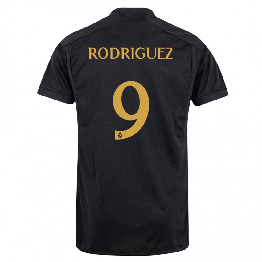 Niño Camiseta Alvaro Rodriguez #9 Negro Equipación Tercera 2023/24 La Camisa Perú