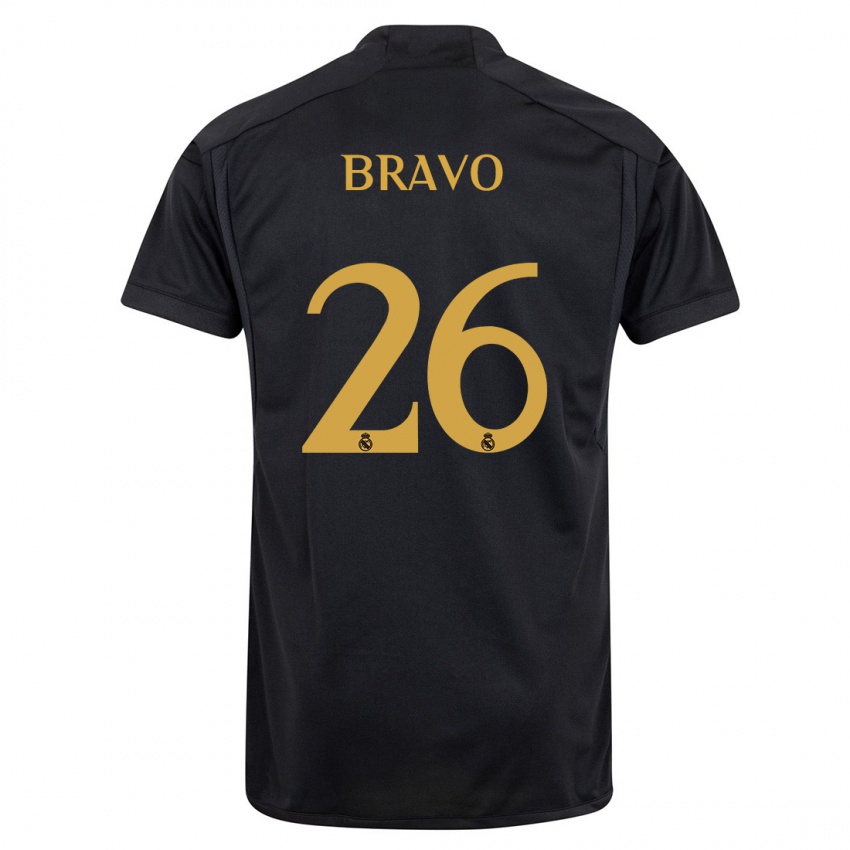 Niño Camiseta Iker Bravo #26 Negro Equipación Tercera 2023/24 La Camisa Perú