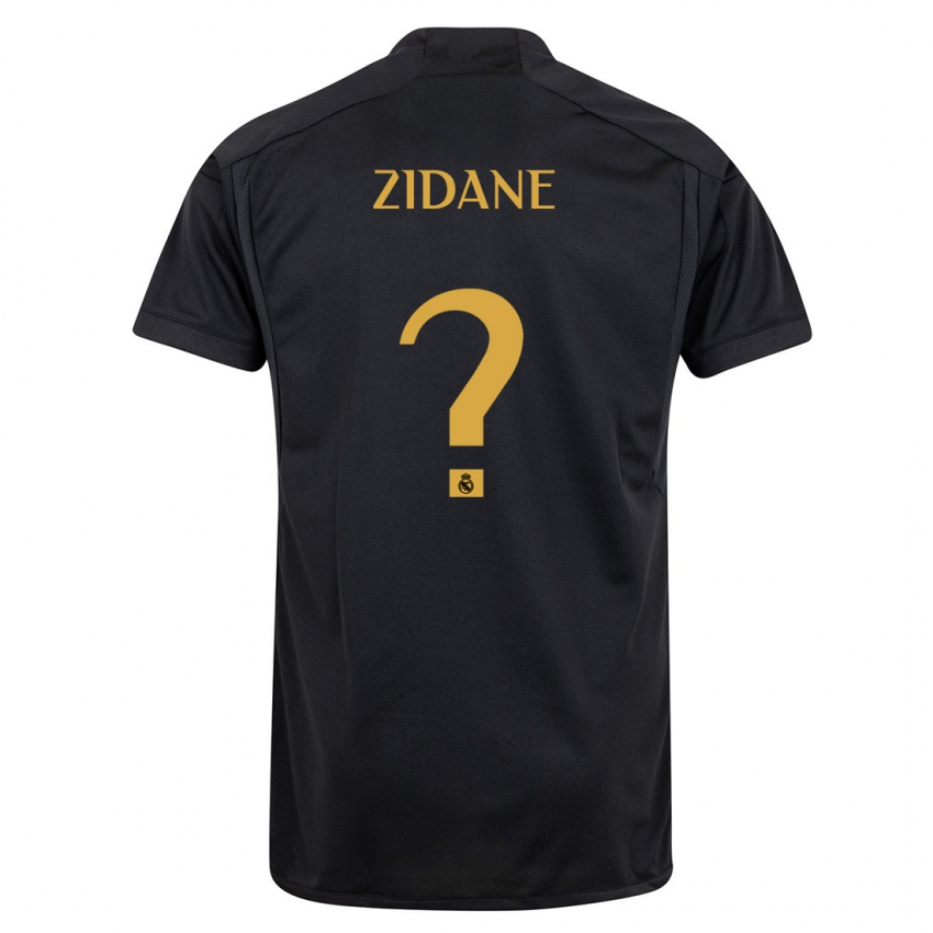 Niño Camiseta Elyaz Zidane #0 Negro Equipación Tercera 2023/24 La Camisa Perú