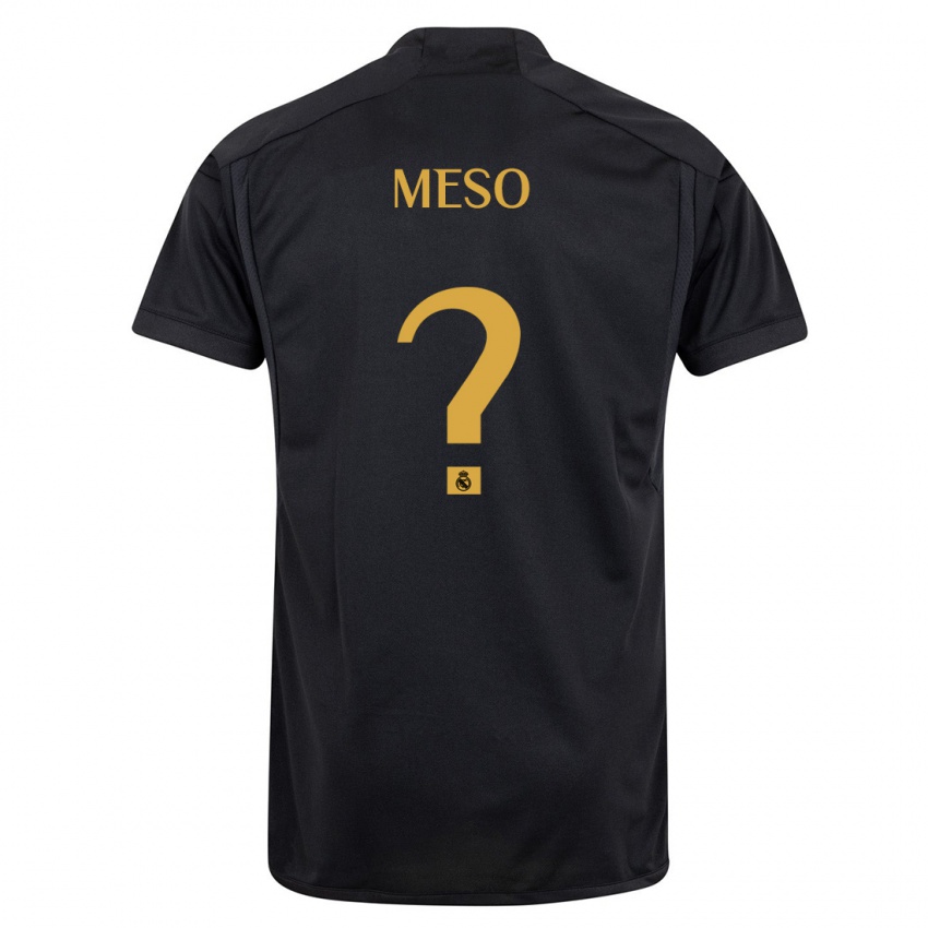 Niño Camiseta Dani Meso #0 Negro Equipación Tercera 2023/24 La Camisa Perú