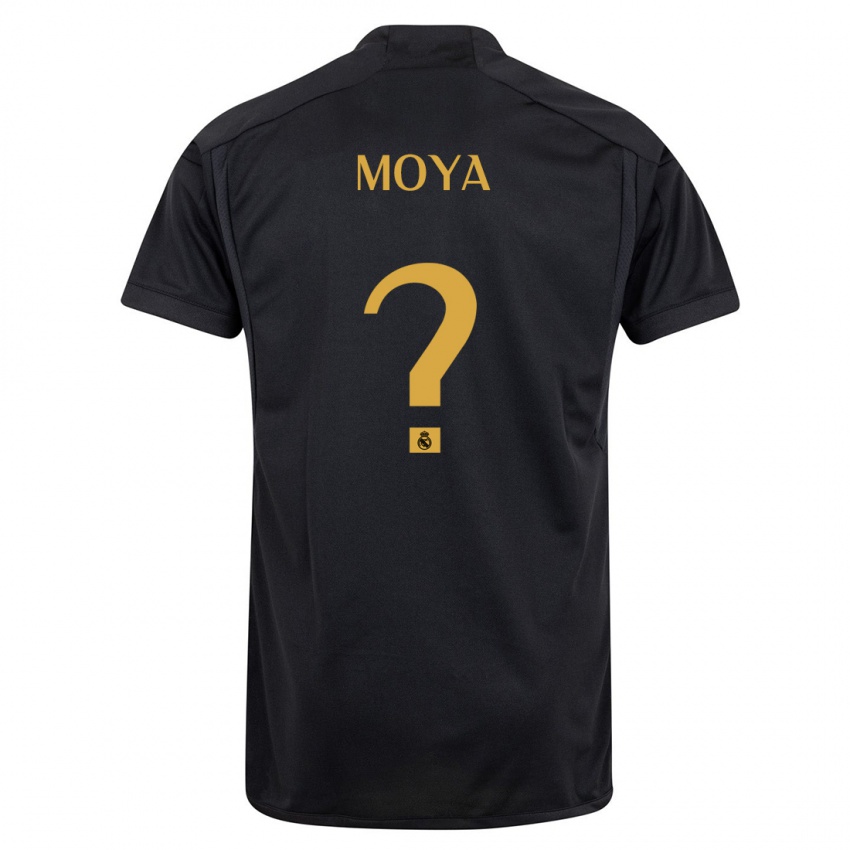 Niño Camiseta Alejandro Moya #0 Negro Equipación Tercera 2023/24 La Camisa Perú