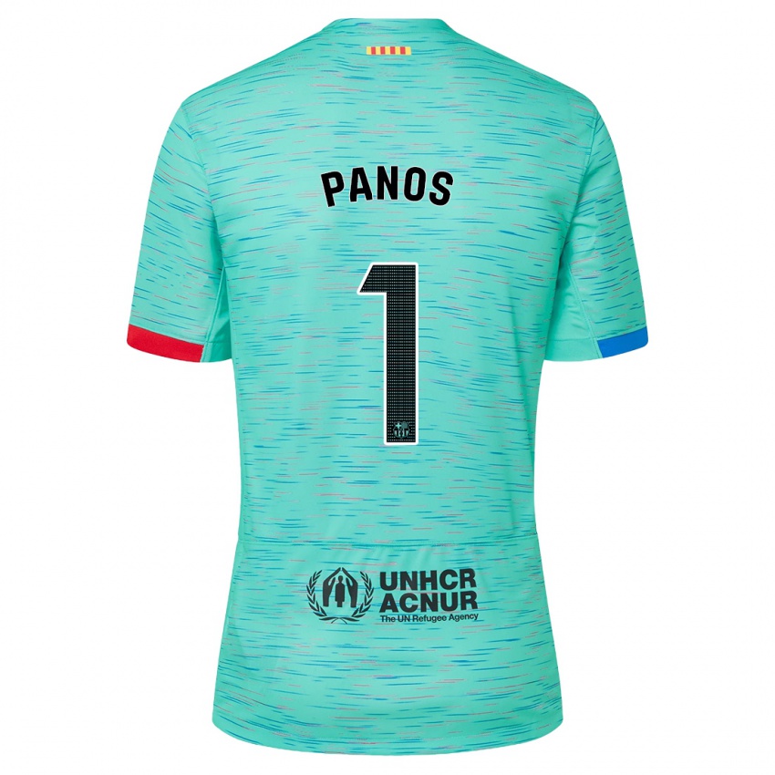 Niño Camiseta Sandra Panos #1 Aguamarina Clara Equipación Tercera 2023/24 La Camisa Perú