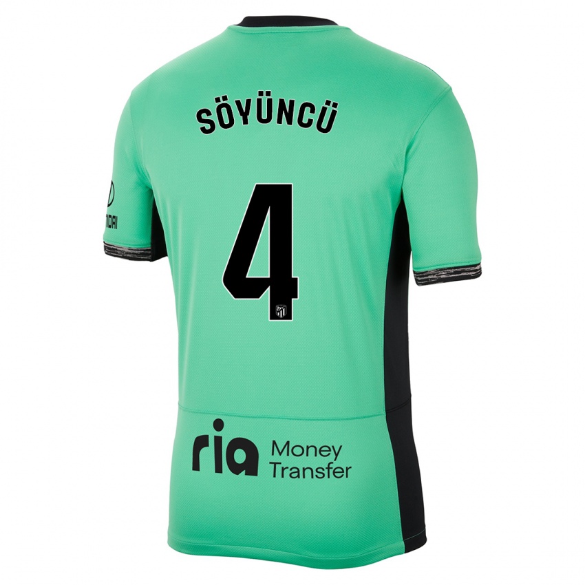 Niño Camiseta Caglar Söyüncü #4 Primavera Verde Equipación Tercera 2023/24 La Camisa Perú