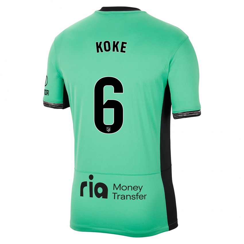 Niño Camiseta Koke #6 Primavera Verde Equipación Tercera 2023/24 La Camisa Perú