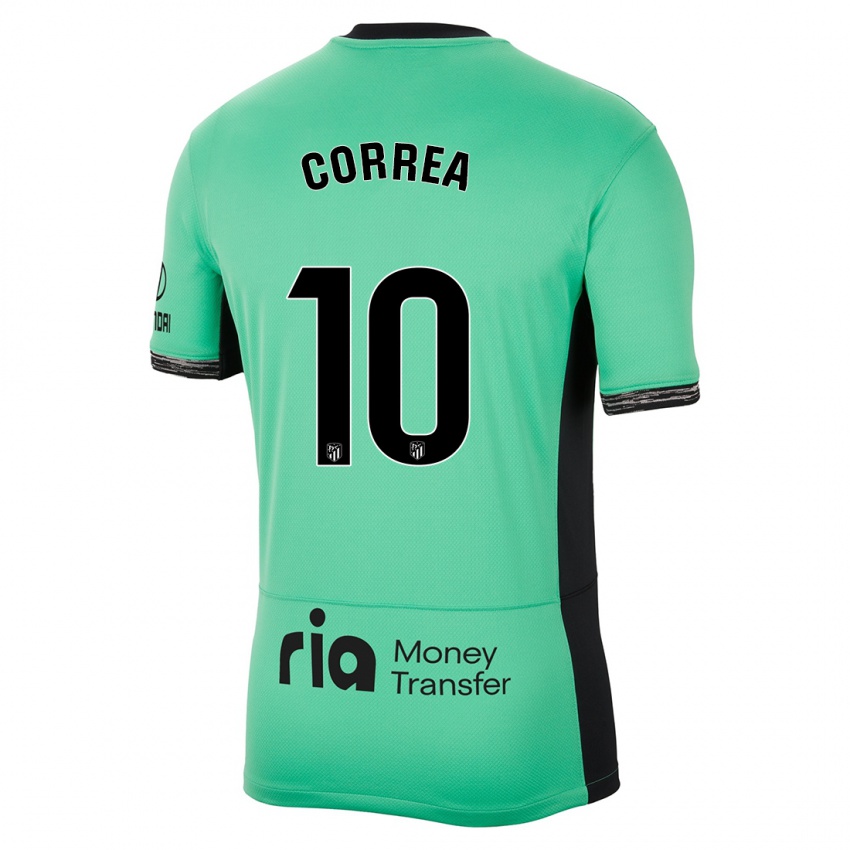 Niño Camiseta Angel Correa #10 Primavera Verde Equipación Tercera 2023/24 La Camisa Perú