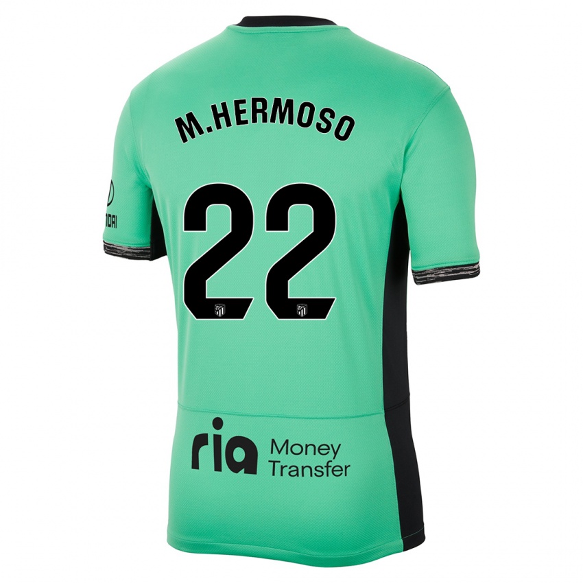 Niño Camiseta Mario Hermoso #22 Primavera Verde Equipación Tercera 2023/24 La Camisa Perú