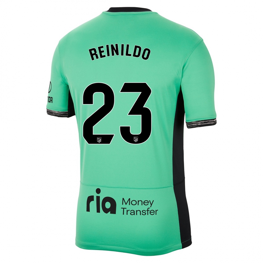 Niño Camiseta Reinildo Mandava #23 Primavera Verde Equipación Tercera 2023/24 La Camisa Perú