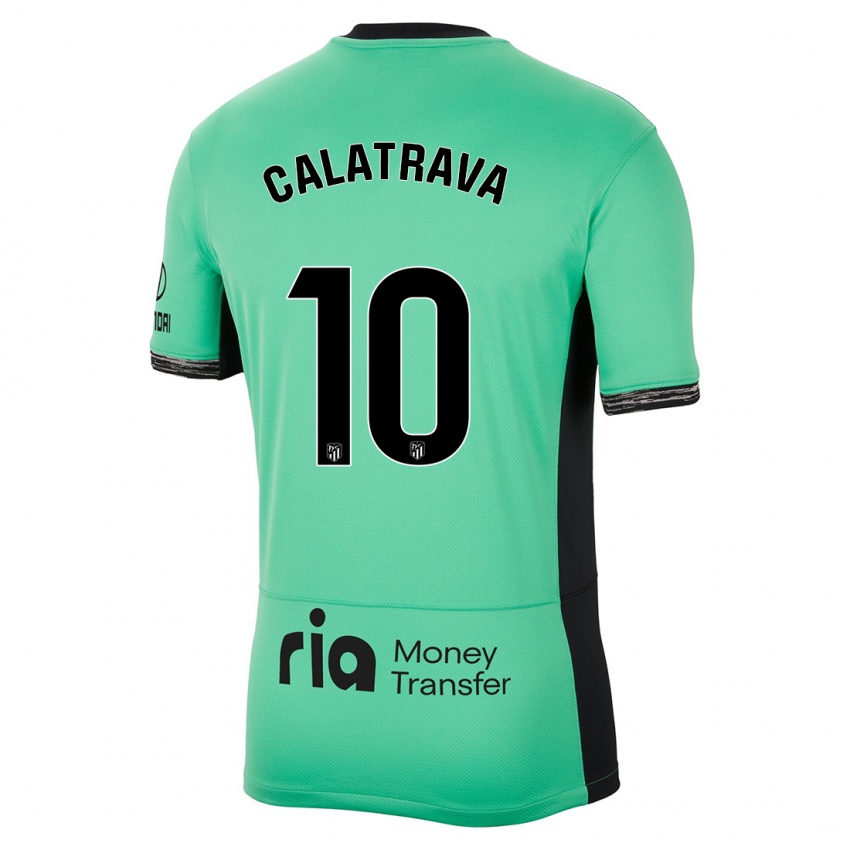 Niño Camiseta Álex Calatrava #10 Primavera Verde Equipación Tercera 2023/24 La Camisa Perú