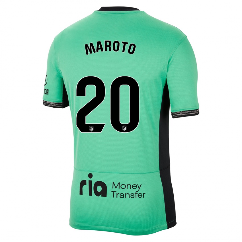 Niño Camiseta Mario Maroto #20 Primavera Verde Equipación Tercera 2023/24 La Camisa Perú