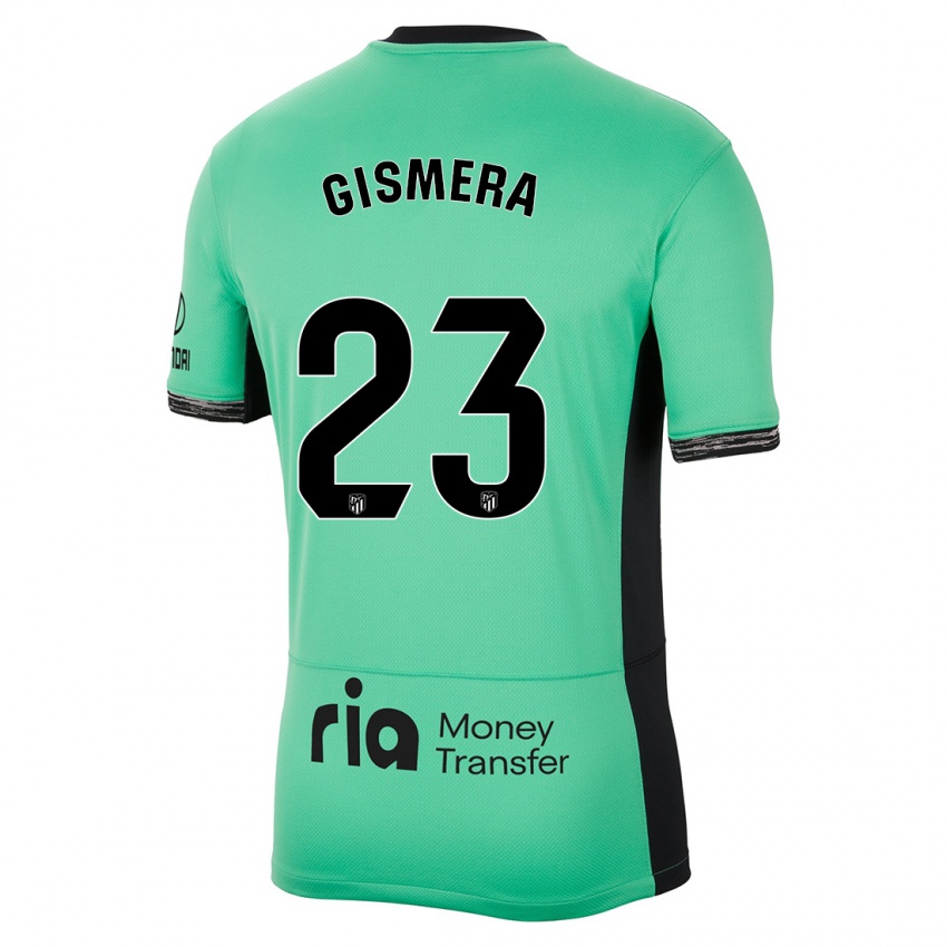 Niño Camiseta Aitor Gismera #23 Primavera Verde Equipación Tercera 2023/24 La Camisa Perú