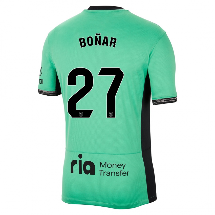 Niño Camiseta Javier Boñar #27 Primavera Verde Equipación Tercera 2023/24 La Camisa Perú