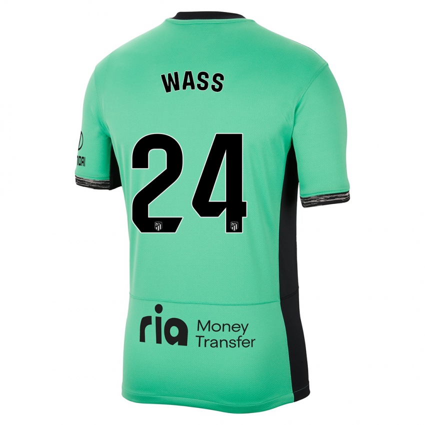 Niño Camiseta Daniel Wass #24 Primavera Verde Equipación Tercera 2023/24 La Camisa Perú