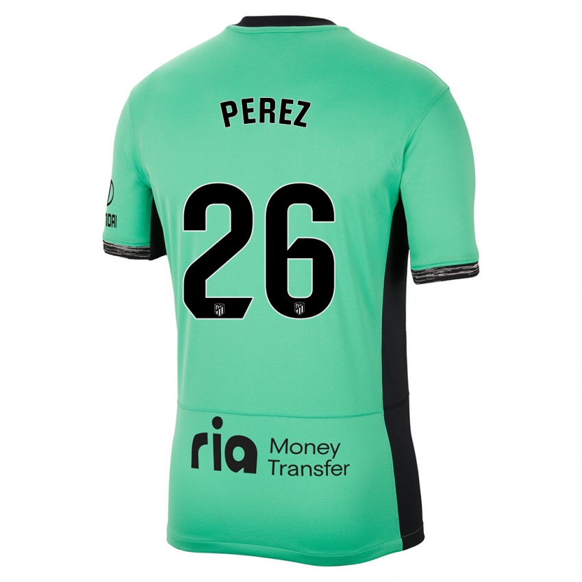 Niño Camiseta Xenia Perez #26 Primavera Verde Equipación Tercera 2023/24 La Camisa Perú