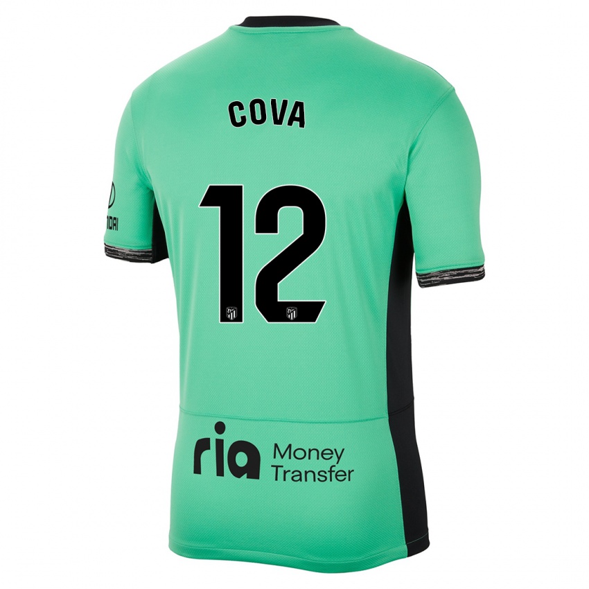 Niño Camiseta Adrian Cova #12 Primavera Verde Equipación Tercera 2023/24 La Camisa Perú