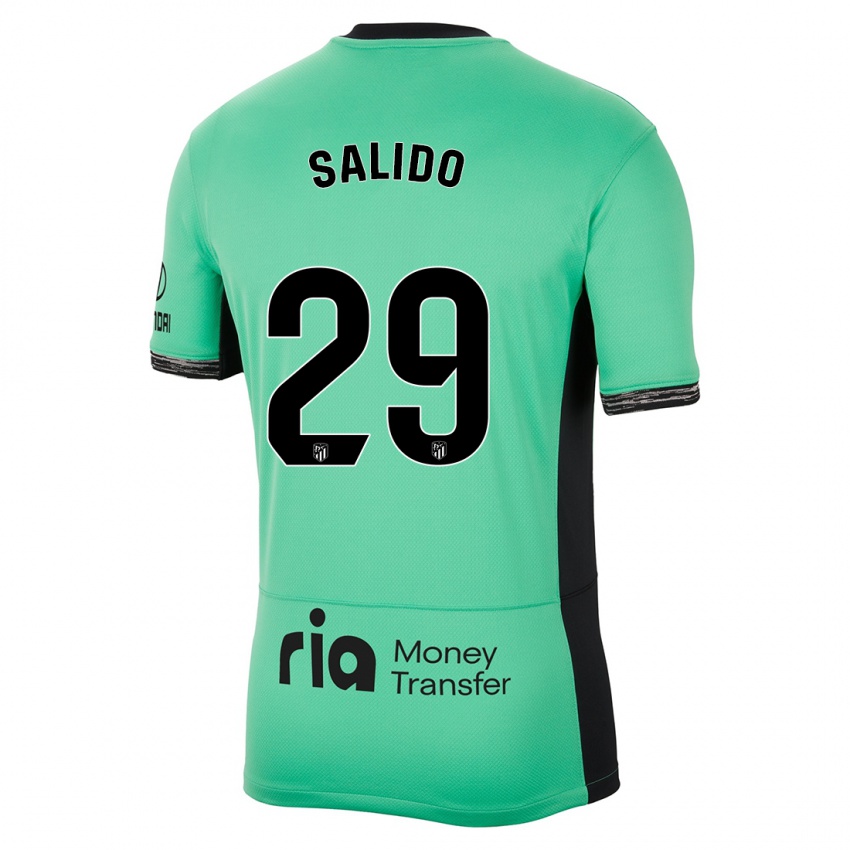 Niño Camiseta Alberto Salido #29 Primavera Verde Equipación Tercera 2023/24 La Camisa Perú