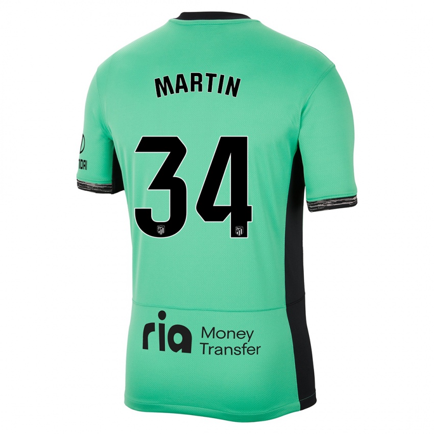 Niño Camiseta Carlos Martin #34 Primavera Verde Equipación Tercera 2023/24 La Camisa Perú