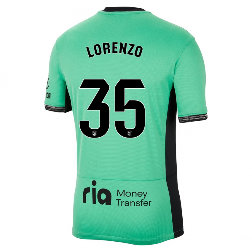 Niño Camiseta Diego Lorenzo #35 Primavera Verde Equipación Tercera 2023/24 La Camisa Perú