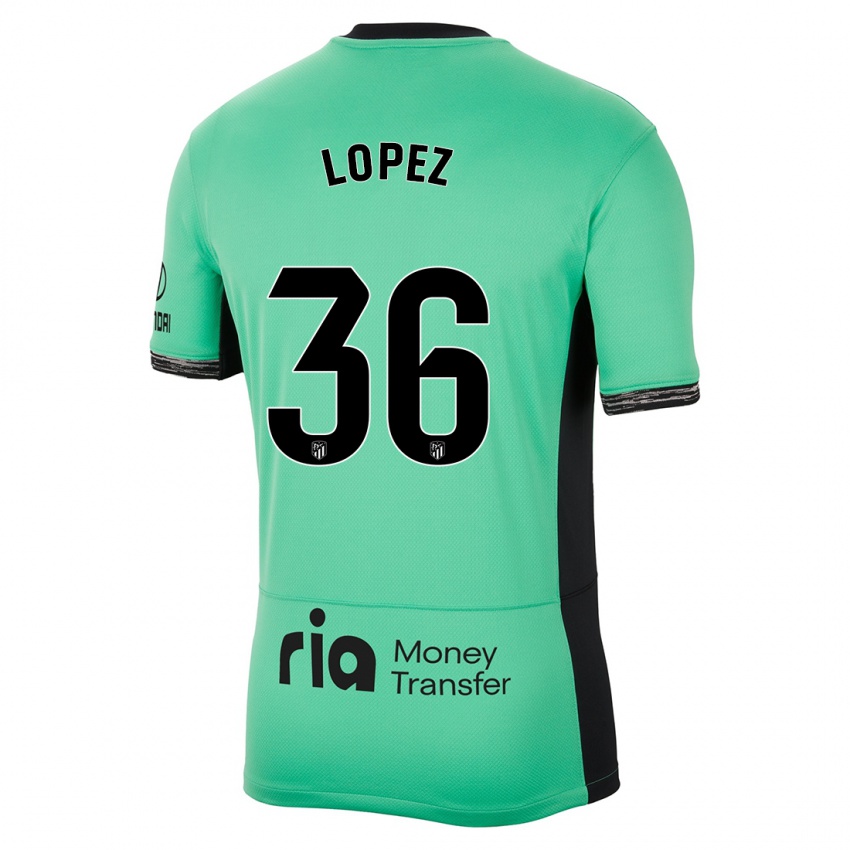 Niño Camiseta David Lopez #36 Primavera Verde Equipación Tercera 2023/24 La Camisa Perú