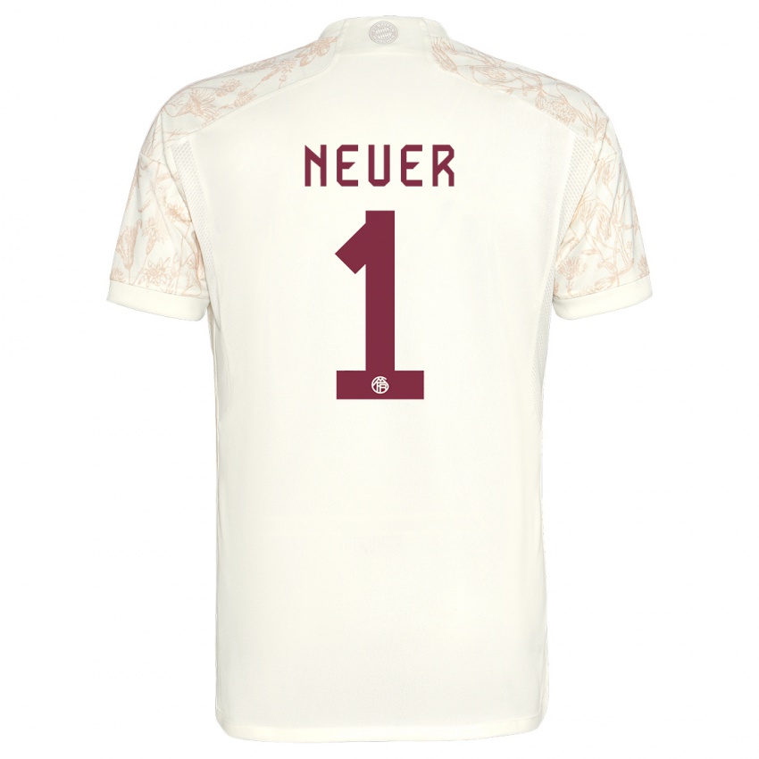 Niño Camiseta Manuel Neuer #1 Blanquecino Equipación Tercera 2023/24 La Camisa Perú