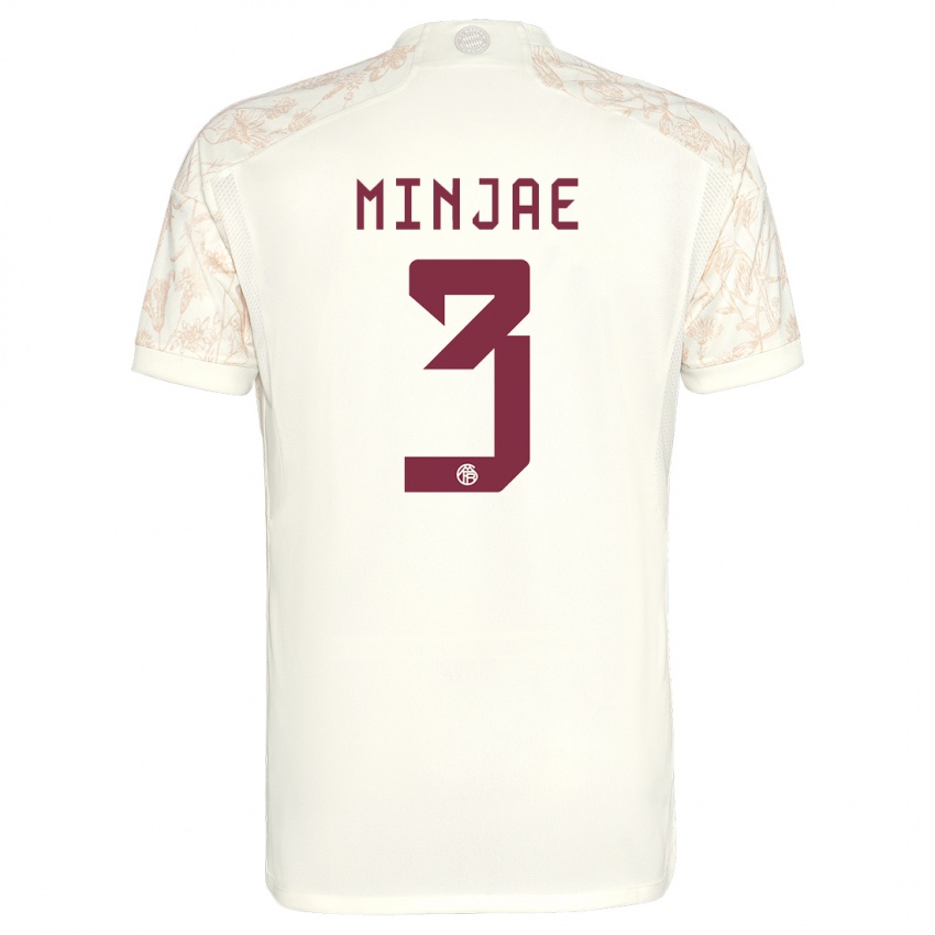 Niño Camiseta Min-Jae Kim #3 Blanquecino Equipación Tercera 2023/24 La Camisa Perú