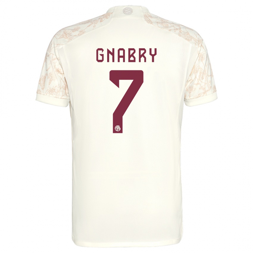 Niño Camiseta Serge Gnabry #7 Blanquecino Equipación Tercera 2023/24 La Camisa Perú