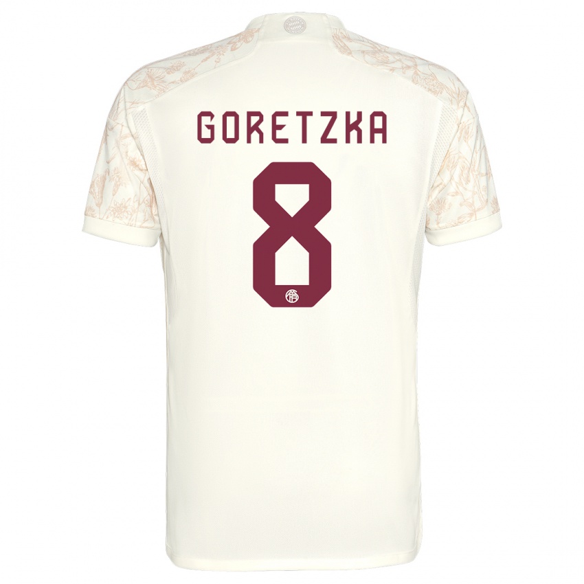 Niño Camiseta Leon Goretzka #8 Blanquecino Equipación Tercera 2023/24 La Camisa Perú