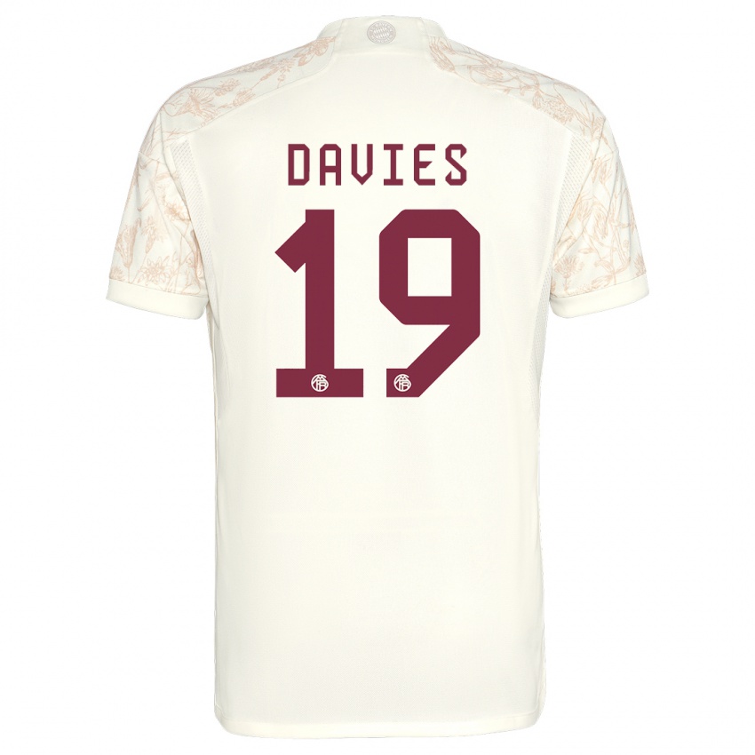 Niño Camiseta Alphonso Davies #19 Blanquecino Equipación Tercera 2023/24 La Camisa Perú