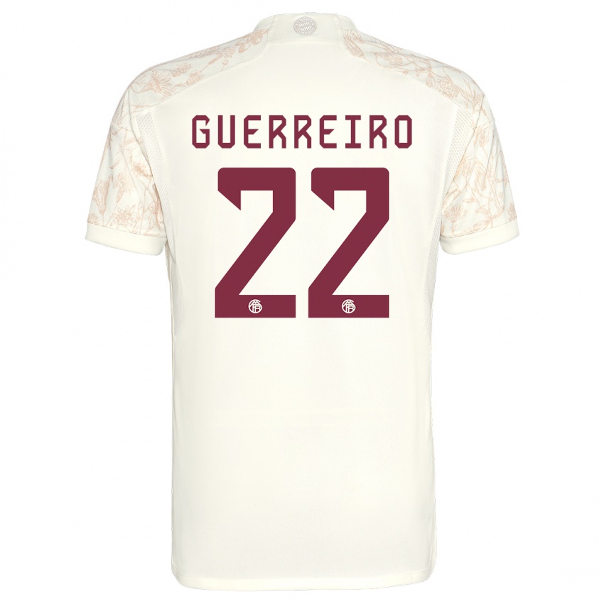 Niño Camiseta Raphaël Guerreiro #22 Blanquecino Equipación Tercera 2023/24 La Camisa Perú