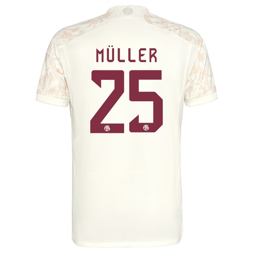 Niño Camiseta Thomas Muller #25 Blanquecino Equipación Tercera 2023/24 La Camisa Perú