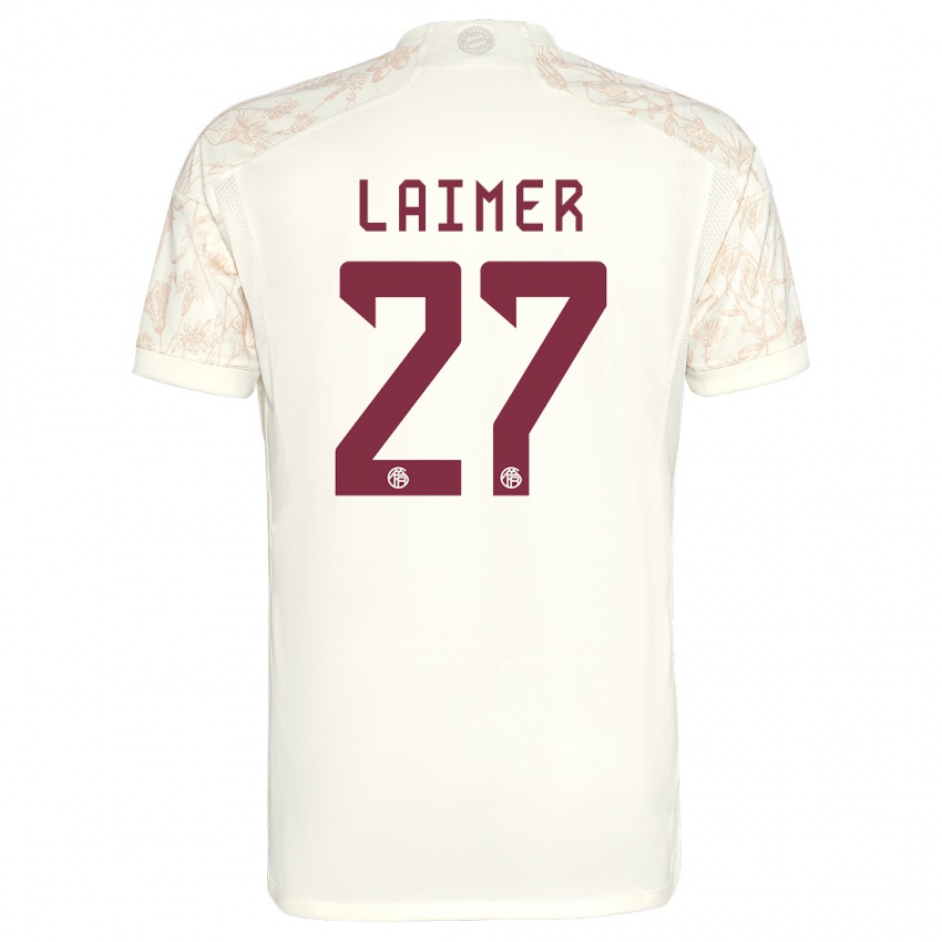 Niño Camiseta Konrad Laimer #27 Blanquecino Equipación Tercera 2023/24 La Camisa Perú