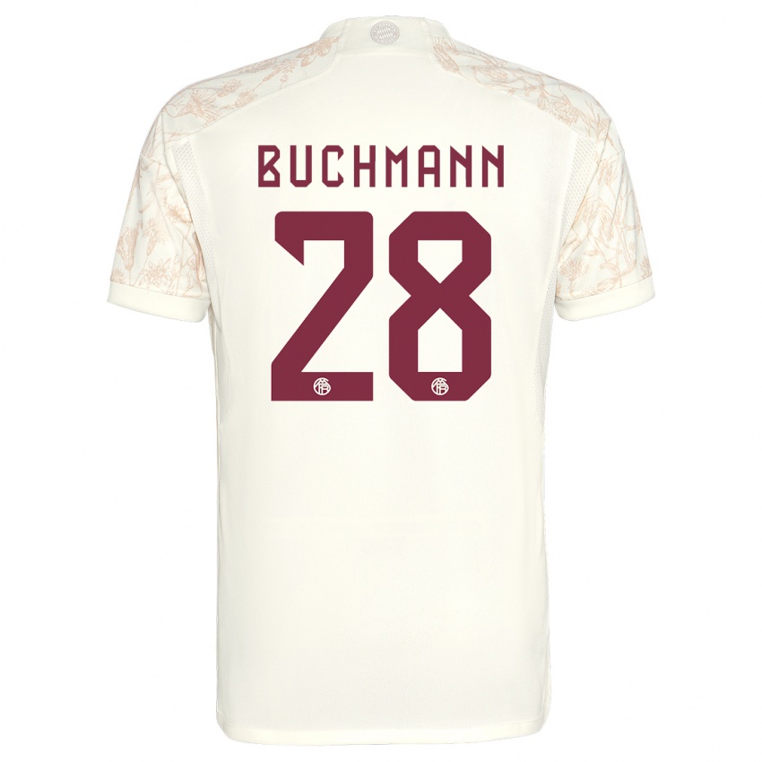 Niño Camiseta Tarek Buchmann #28 Blanquecino Equipación Tercera 2023/24 La Camisa Perú