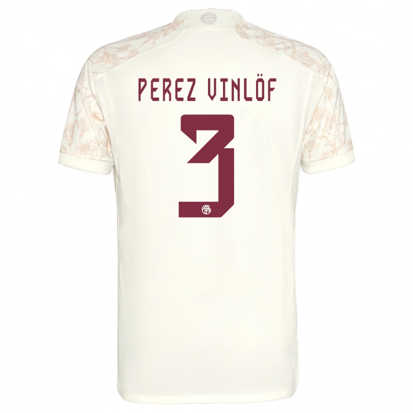 Niño Camiseta Matteo Perez Vinlöf #3 Blanquecino Equipación Tercera 2023/24 La Camisa Perú