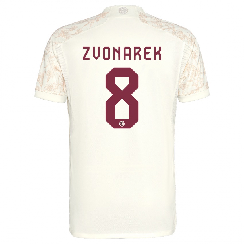 Niño Camiseta Lovro Zvonarek #8 Blanquecino Equipación Tercera 2023/24 La Camisa Perú