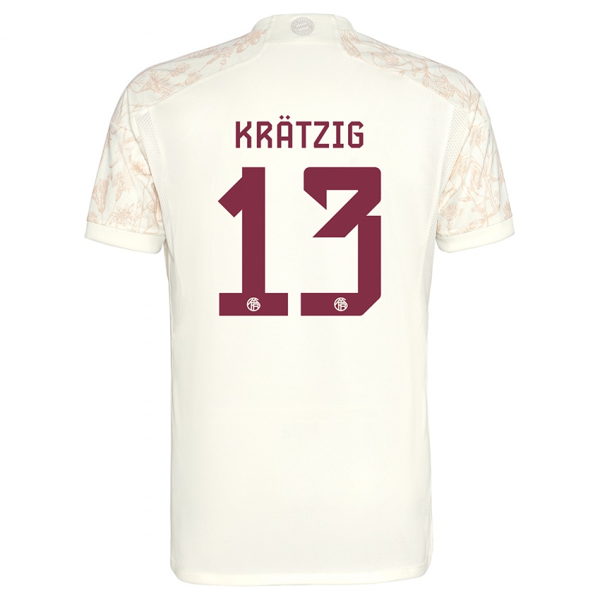 Niño Camiseta Frans Krätzig #13 Blanquecino Equipación Tercera 2023/24 La Camisa Perú