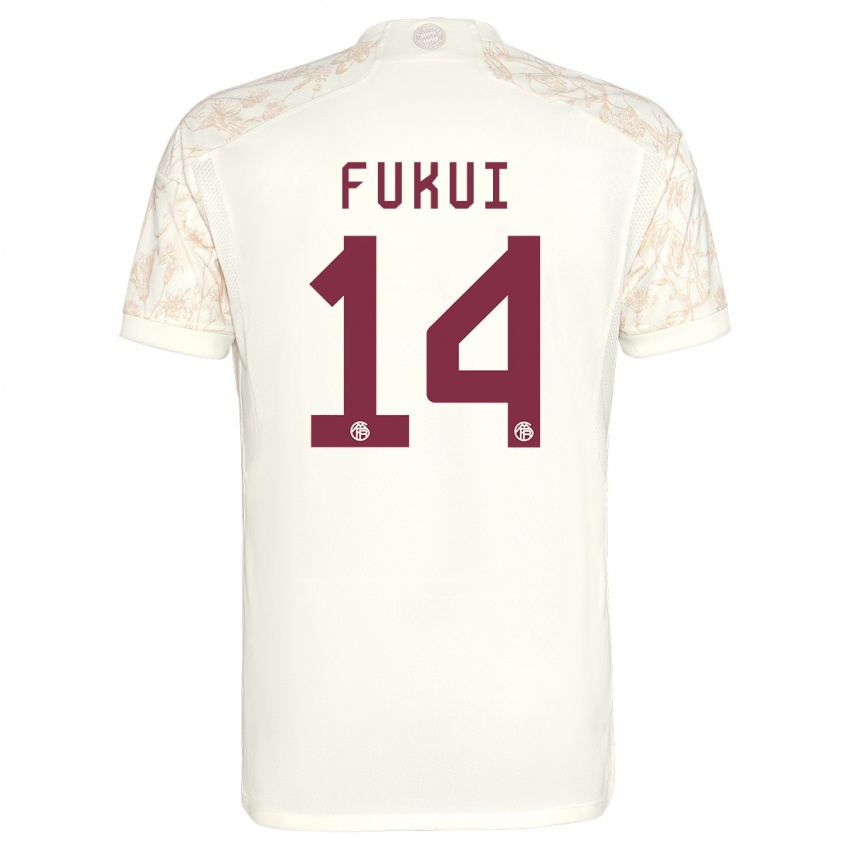 Niño Camiseta Taichi Fukui #14 Blanquecino Equipación Tercera 2023/24 La Camisa Perú