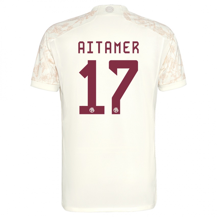 Niño Camiseta Younes Aitamer #17 Blanquecino Equipación Tercera 2023/24 La Camisa Perú