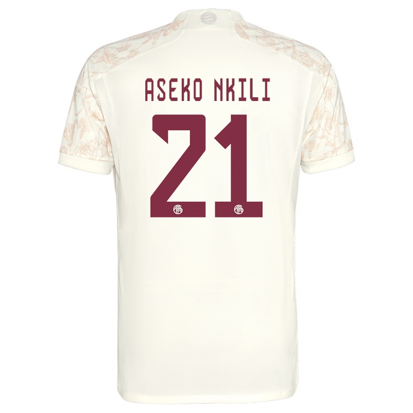 Niño Camiseta Noel Aseko Nkili #21 Blanquecino Equipación Tercera 2023/24 La Camisa Perú