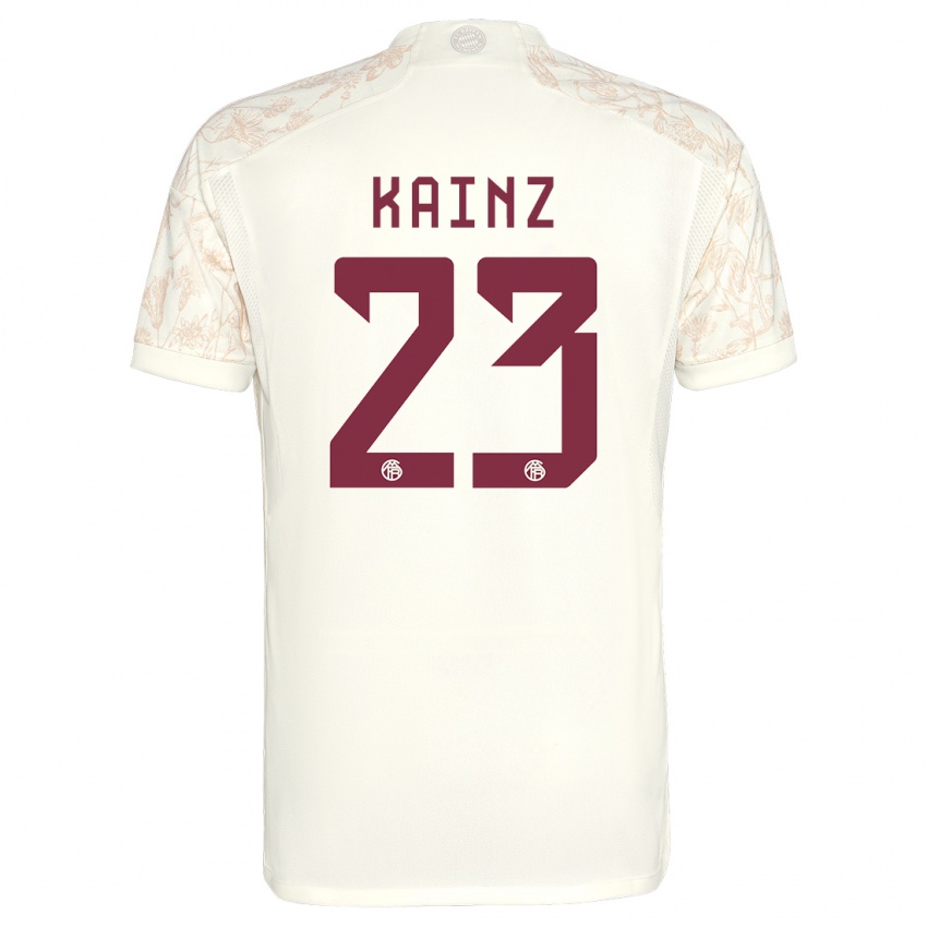 Niño Camiseta Manuel Kainz #23 Blanquecino Equipación Tercera 2023/24 La Camisa Perú