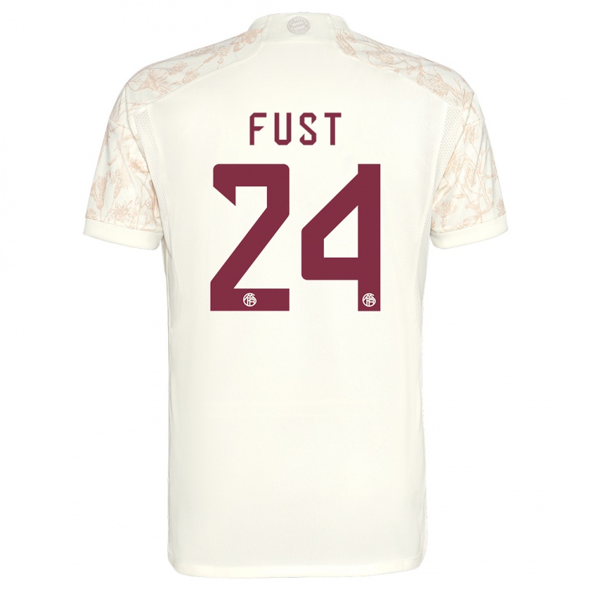 Niño Camiseta Leon Fust #24 Blanquecino Equipación Tercera 2023/24 La Camisa Perú