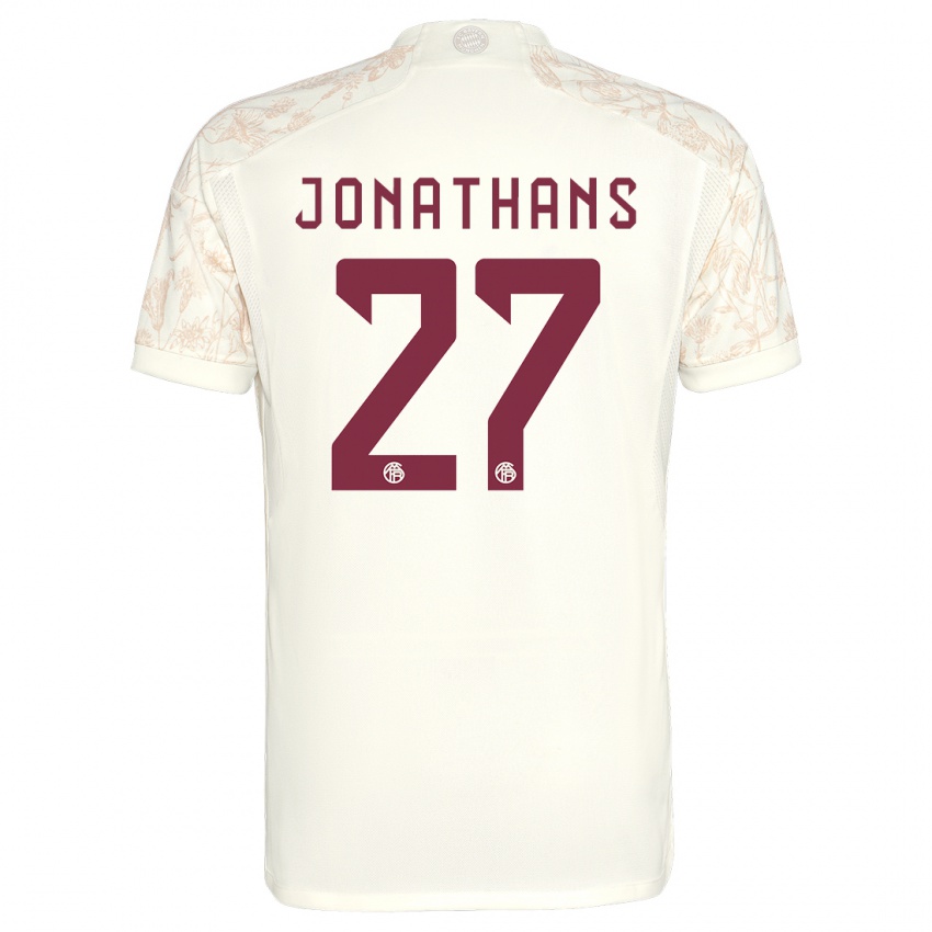 Niño Camiseta David Jonathans #27 Blanquecino Equipación Tercera 2023/24 La Camisa Perú