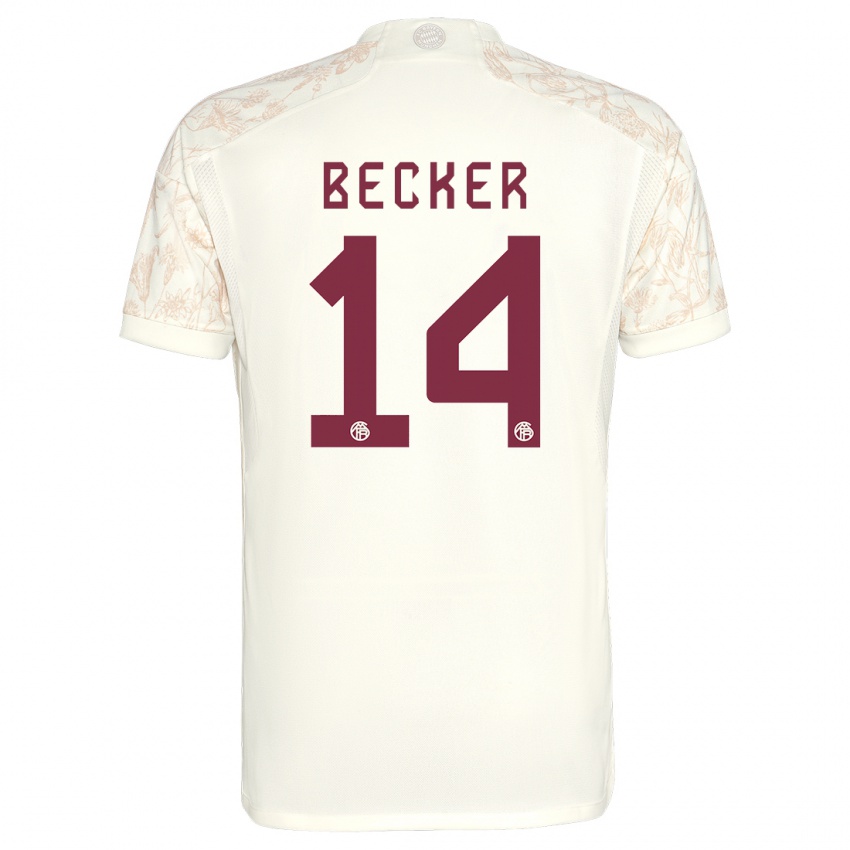 Niño Camiseta Lennard Becker #14 Blanquecino Equipación Tercera 2023/24 La Camisa Perú